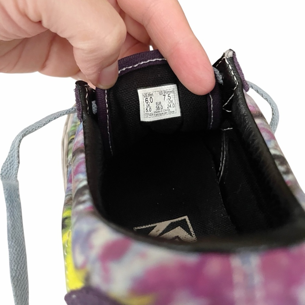 Vans Old Skool ComfyCush Sneakers Women's Size 7.5 Men's Size 6 Purple Tie Dye - Picture 8 of 9